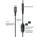 Cavo di alimentazione USB-C/CC K595 da 140W - Display digitale, regolazione della tensione a 6 livelli - 1.5m - Nero
