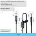 Cavo di alimentazione USB-C/CC K595 da 140W - Display digitale, regolazione della tensione a 6 livelli - 1.5m - Nero