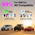 Adattatore wireless 4 in 1 K6 Plus per CarPlay/Android Auto - AirPlay, Miracast - Arancione