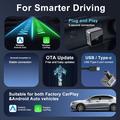 Adattatore K6 Ultra Wireless CarPlay/Android Auto 2 in 1 – Bluetooth 4.2, Wi-Fi dual-band - Argento