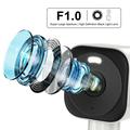 Telecamera di sicurezza da finestra K90 a doppio obiettivo - Doppia visualizzazione 2K, Wi-Fi dual-band, rilevamento delle persone - Bianca