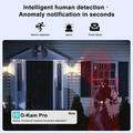 Telecamera di sicurezza da finestra K90 a doppio obiettivo - Doppia visualizzazione 2K, Wi-Fi dual-band, rilevamento delle persone - Bianca