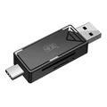 KAWAU C351 USB 3.0 ad alta velocità di tipo C + USB SD / TF Card Reader Adattatore portatile OTG