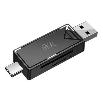 KAWAU C351 USB 3.0 ad alta velocità di tipo C + USB SD / TF Card Reader Adattatore portatile OTG