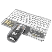 Tastiera e mouse Bluetooth trasparenti KB333