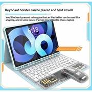 Tastiera e mouse Bluetooth trasparenti KB333 - Bianco