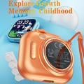 KC01: macchina fotografica giocattolo per bambini con giochi, musica e zoom 16x - Arancione