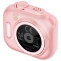 KC01 macchina fotografica giocattolo per bambini con giochi, musica e zoom 16x - Rosa