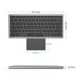 Tastiera wireless pieghevole KF 8700 con touchpad e custodia in poliuretano - Argento