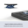 Tastiera wireless pieghevole KF 8700 con touchpad e custodia in poliuretano - Argento
