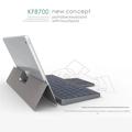 Tastiera wireless pieghevole KF 8700 con touchpad e custodia in poliuretano - Argento