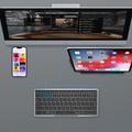 Tastiera wireless pieghevole KF 8700 con touchpad e custodia in poliuretano - Argento