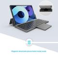 Tastiera wireless pieghevole KF 8700 con touchpad e custodia in poliuretano - Argento