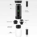 KF-JN-02 Macchina per caffè espresso elettrica portatile 3 in 1 per il campeggio - Nero
