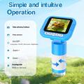 Microscopio digitale KM18 da 2.4" con ingrandimento 1000x per bambini - Blu