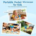 Microscopio digitale KM18 da 2.4" con ingrandimento 1000x per bambini - Blu
