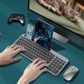 Set tastiera e mouse wireless KS184 con supporto per tablet/smartphone - Nero