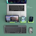 Set tastiera e mouse wireless KS184 con supporto per tablet/smartphone - Nero