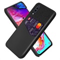 KSQ Samsung Galaxy A70 Case with Card Pocket - Nero