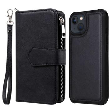 Custodia a Portafoglio Serie KT Multifunctional per iPhone 14 - Nera