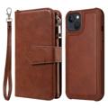 Custodia a Portafoglio Serie KT Multifunctional per iPhone 14 - Marrone
