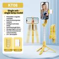Stabilizzatore KT08 con treppiede e luce di riempimento magnetica - Giallo