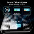 Power bank KUULAA KL-YD120 da 20000mAh con display TFT e cavo USB-C integrato - 45W - Grigio