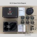 KZ-31 Kit elettrico ricaricabile per affumicatura cocktail - Nero