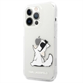 Custodia Karl Lagerfeld Ikonik Liquid Glitter per iPhone XR - Trasparente