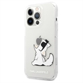 Custodia in TPU Trasparente Karl Lagerfeld per iPhone 14 Pro Max - Choupette Mangia
