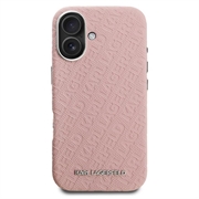 Custodia MagSafe per iPhone 16 Karl Lagerfeld FW Stamped Karl - Rosa
