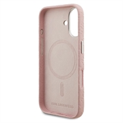 Custodia MagSafe per iPhone 16 Karl Lagerfeld FW Stamped Karl - Rosa