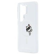 Custodia magnetica Samsung Galaxy S26 Ultra Karl Lagerfeld IML Choupette Peekaboo Logo - Trasparente