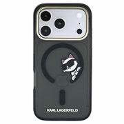 Custodia magnetica iPhone 18 Pro Max Karl Lagerfeld IML Choupette Peekaboo Logo - Nera
