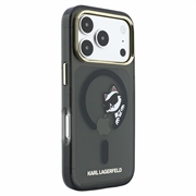 Custodia magnetica iPhone 18 Pro Max Karl Lagerfeld IML Choupette Peekaboo Logo - Nera