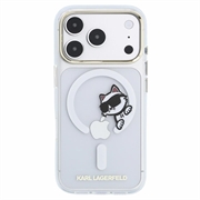 Custodia magnetica iPhone 18 Pro Max Karl Lagerfeld IML Choupette Peekaboo Logo - Trasparente