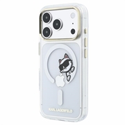 Custodia magnetica iPhone 18 Pro Max Karl Lagerfeld IML Choupette Peekaboo Logo - Trasparente