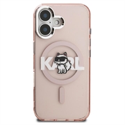 Custodia MagSafe per iPhone 16 Karl Lagerfeld IML Choupette Sketch Logo
