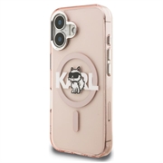 Custodia MagSafe per iPhone 16 Karl Lagerfeld IML Choupette Sketch Logo