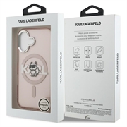 Custodia MagSafe per iPhone 16 Karl Lagerfeld IML Choupette Sketch Logo