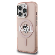 Custodia MagSafe per iPhone 16 Pro Max Karl Lagerfeld IML Choupette Sketch Logo