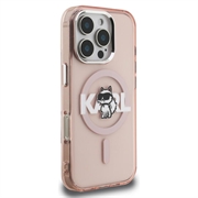 Custodia MagSafe per iPhone 16 Pro Max Karl Lagerfeld IML Choupette Sketch Logo