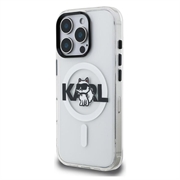 Custodia MagSafe per iPhone 16 Pro Max Karl Lagerfeld IML Choupette Sketch Logo - Trasparente