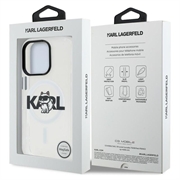 Custodia MagSafe per iPhone 16 Pro Max Karl Lagerfeld IML Choupette Sketch Logo - Trasparente