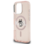 Custodia MagSafe per iPhone 16 Pro Karl Lagerfeld IML Choupette Sketch Logo