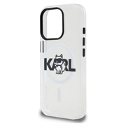 Custodia MagSafe per iPhone 16 Pro Karl Lagerfeld IML Choupette Sketch Logo - Trasparente