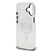 Custodia MagSafe per iPhone 16 Karl Lagerfeld IML Choupette Sketch Logo - Trasparente