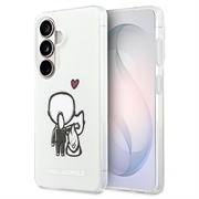 Samsung Galaxy S26 Karl Lagerfeld IML Karl&Choupette Custodia magnetica con logo sul retro - Trasparente