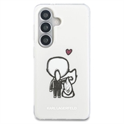Samsung Galaxy S26 Karl Lagerfeld IML Karl&Choupette Custodia magnetica con logo sul retro - Trasparente
