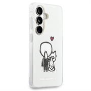 Samsung Galaxy S26 Karl Lagerfeld IML Karl&Choupette Custodia magnetica con logo sul retro - Trasparente